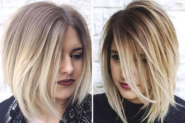 Удлиненное каре для круглого лица