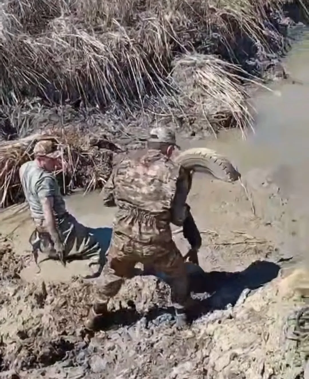 Подростки решили сократить путь и увязли в болоте