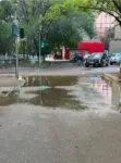 Устранение луж на улице Ерубаева