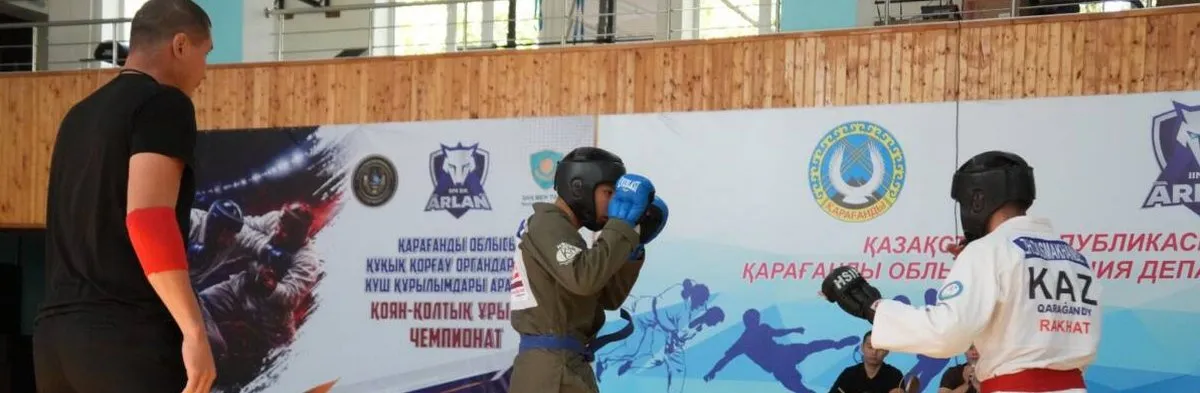 В Карагандинской области определили сильнейших в рукопашном бою среди силовиков