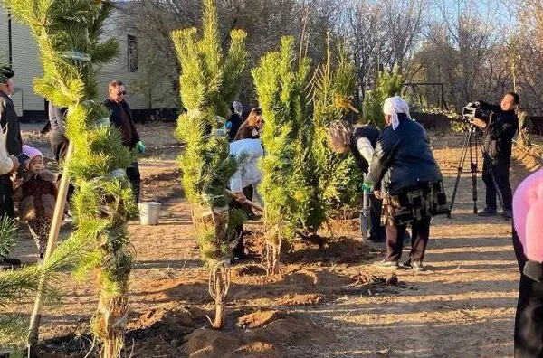 В Карагандинской области открыли новый сквер и высадили тысячи деревьев