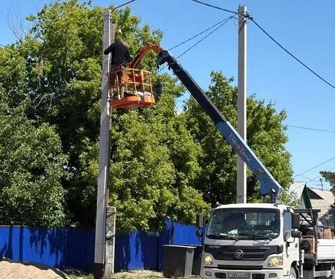 В трёх сёлах Бухар-Жырауского района установили 108 опор уличного освещения